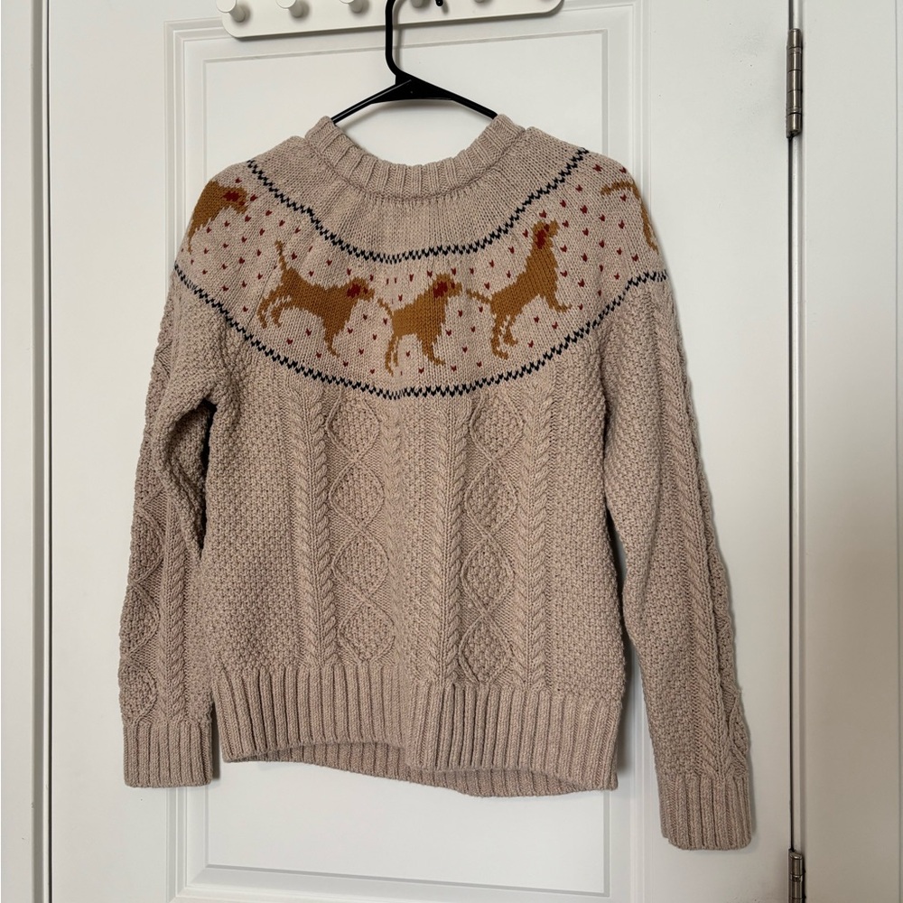 NWT L.L. Bean Signature Cotton Fisherman Sweater - River Rock Dog